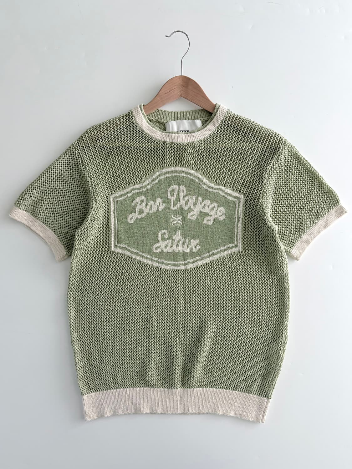 Satur 세터 본보야지 아트로고 크루넥 하프니트 상품이미지1