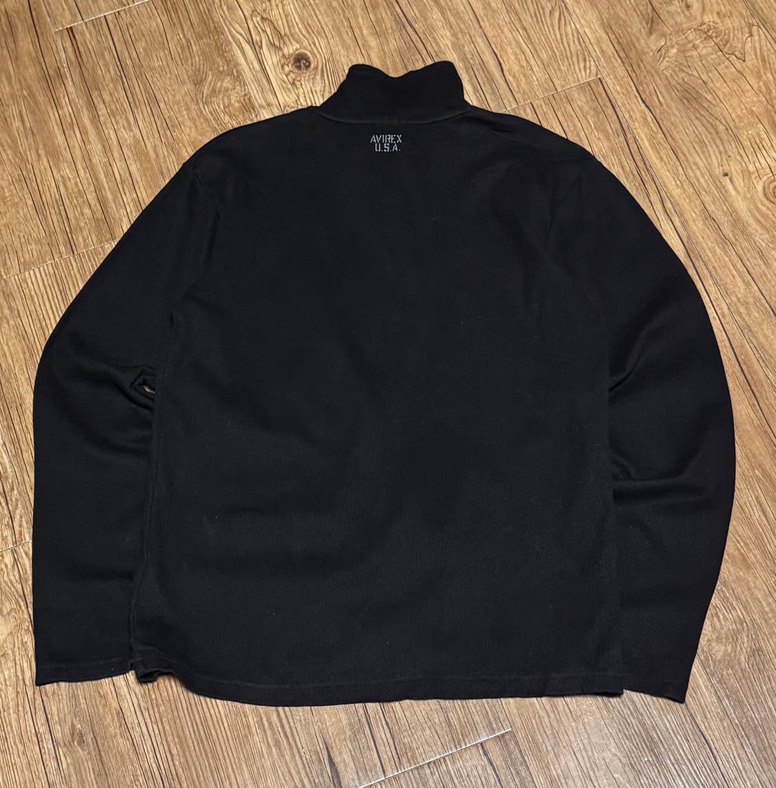 [L] 아비렉스 USA 블랙 니트 집업 상품이미지3