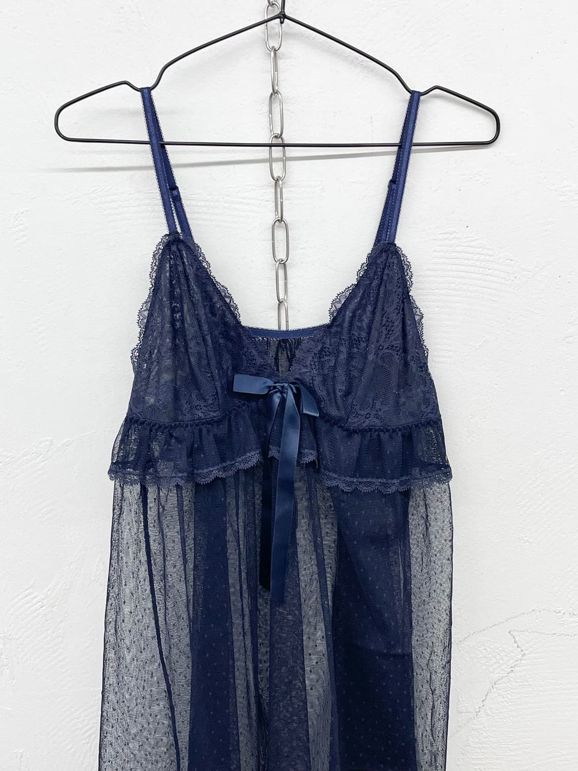 네이비 레이스 리본 슬립 상품이미지5