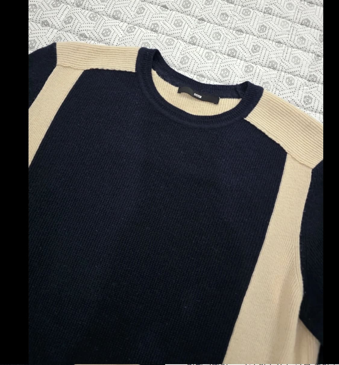 한섬 시스템 SYSTEM 시스템 남성 투톤 니트 95 상품이미지1