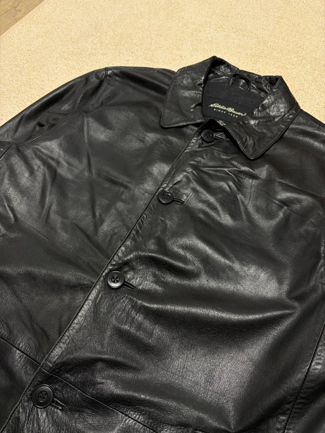 100-105) 에디바우어 램스킨 양가죽 레더 카코트 올드갭카코트 상품이미지3