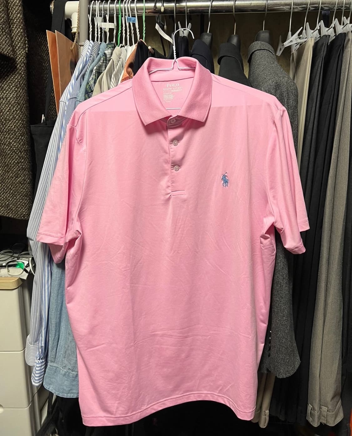 폴로 퍼포먼스 핑크 카라티 상품이미지1