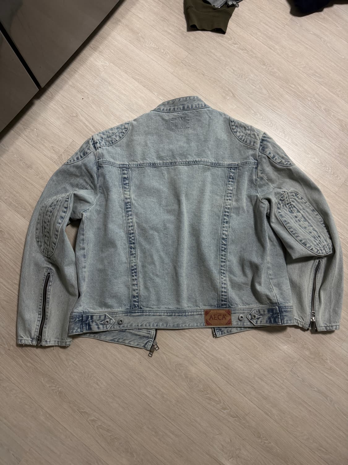 에이카화이트 바이커 데님 자켓 L 상품이미지3