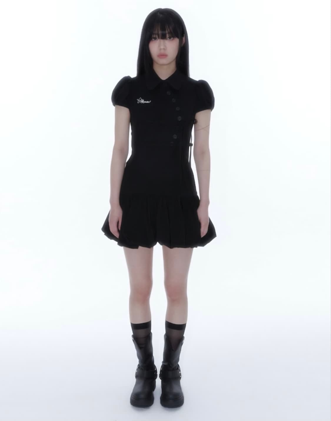 카시코 퍼프 프레피 미니 드레스 원피스 상품이미지4