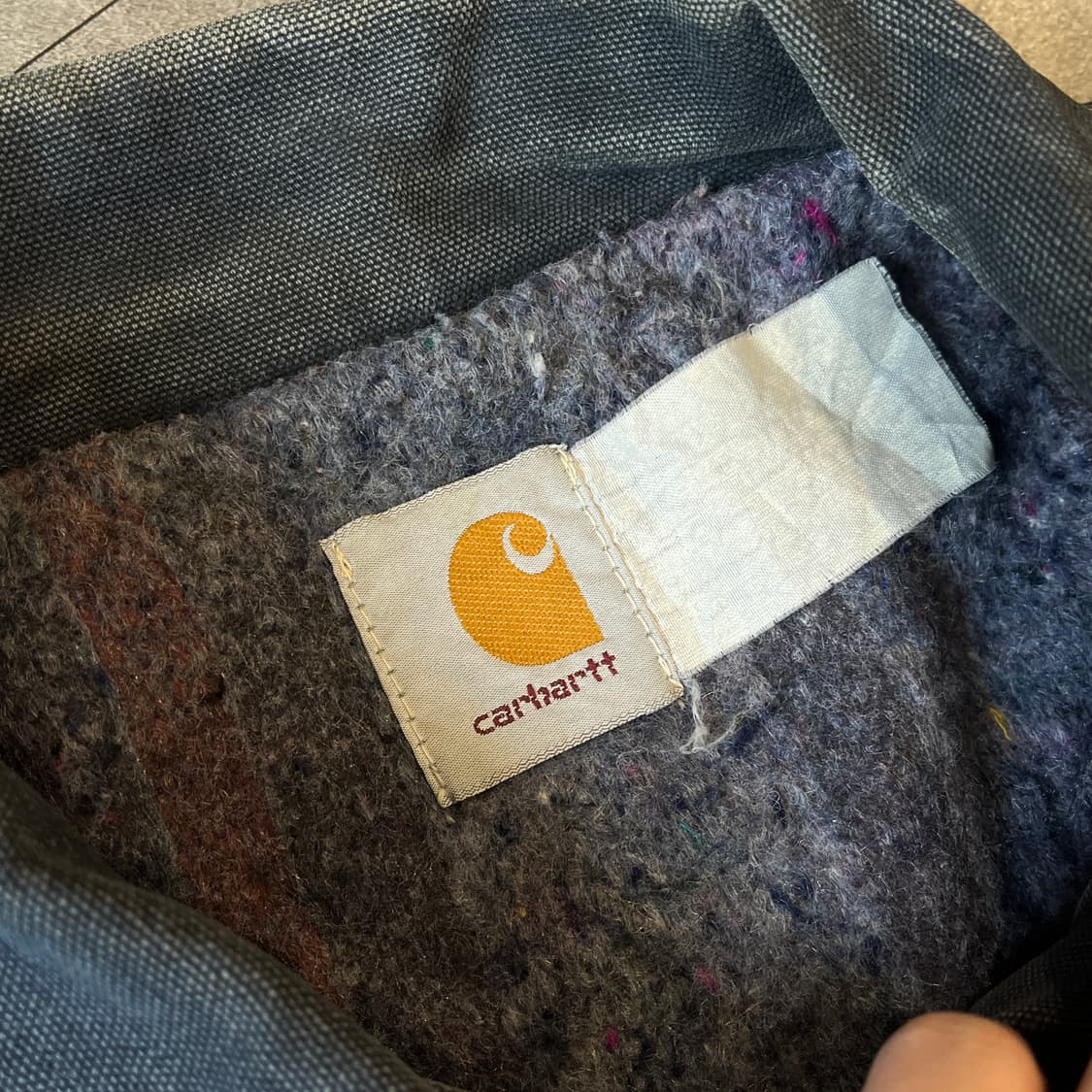 90년대 생산 칼하트 정품 네이비 덕 초어 자켓 상품이미지5