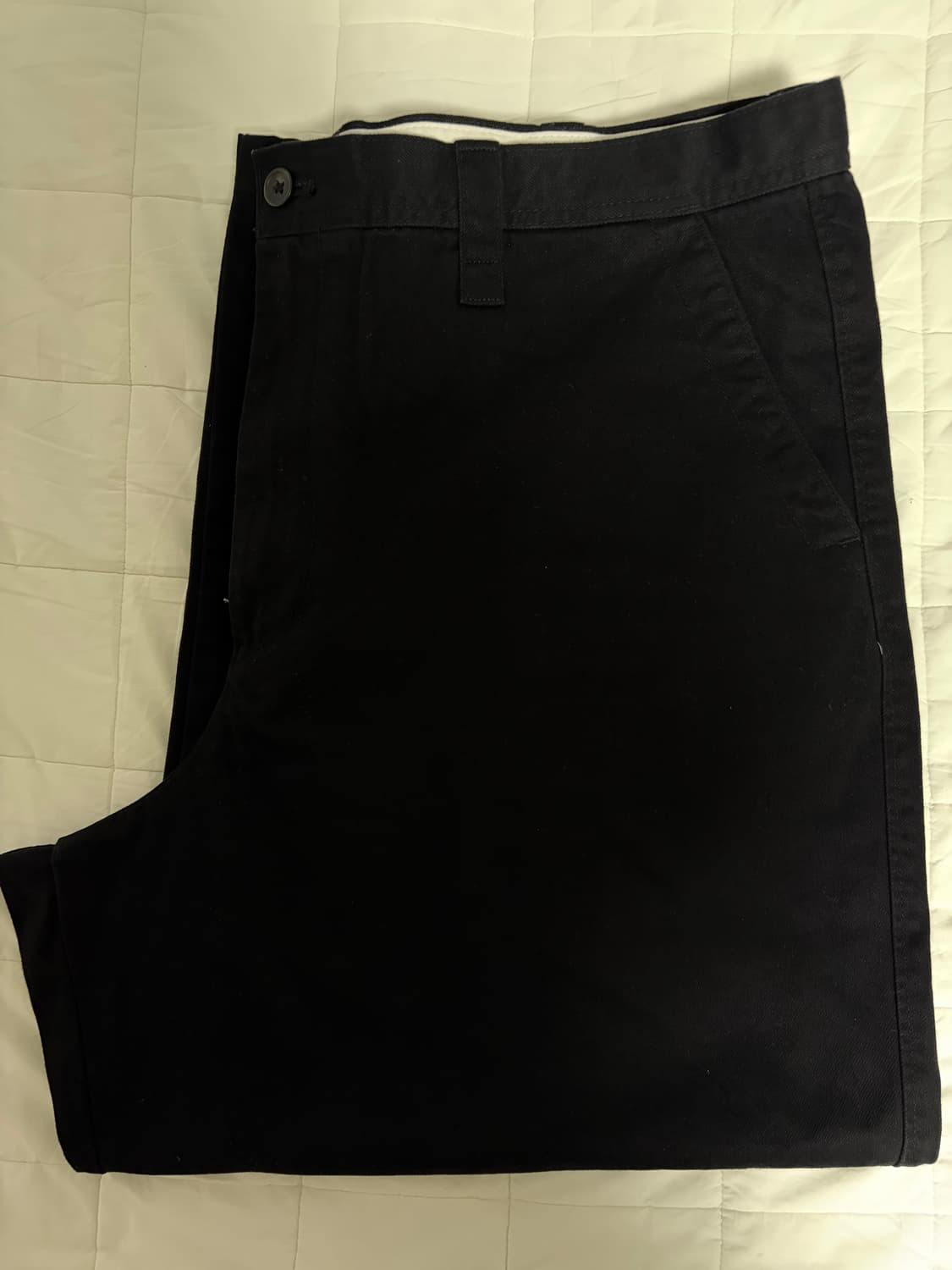 [105] 유니클로 U 와이드핏 치노팬츠 블랙 상품이미지4