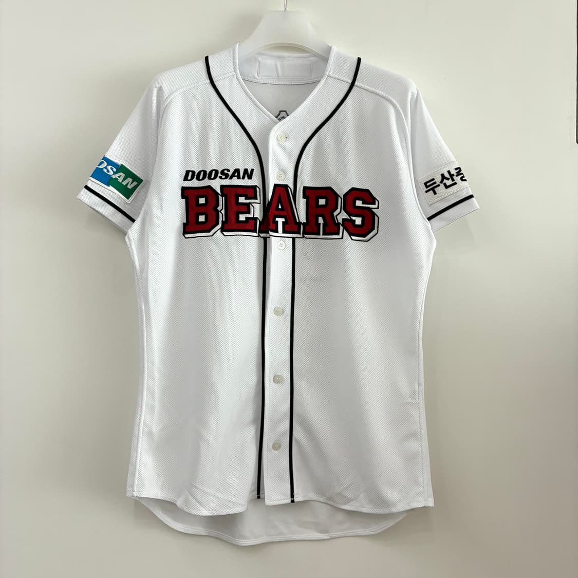 두산베어스 정수빈 마킹 야구 홈 유니폼 105 상품이미지2