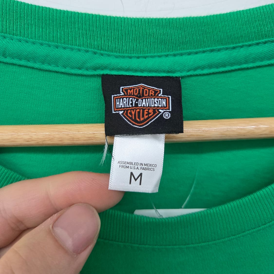 할리 데이비슨 클로버 반팔 티셔츠 그린 여m 상품이미지3