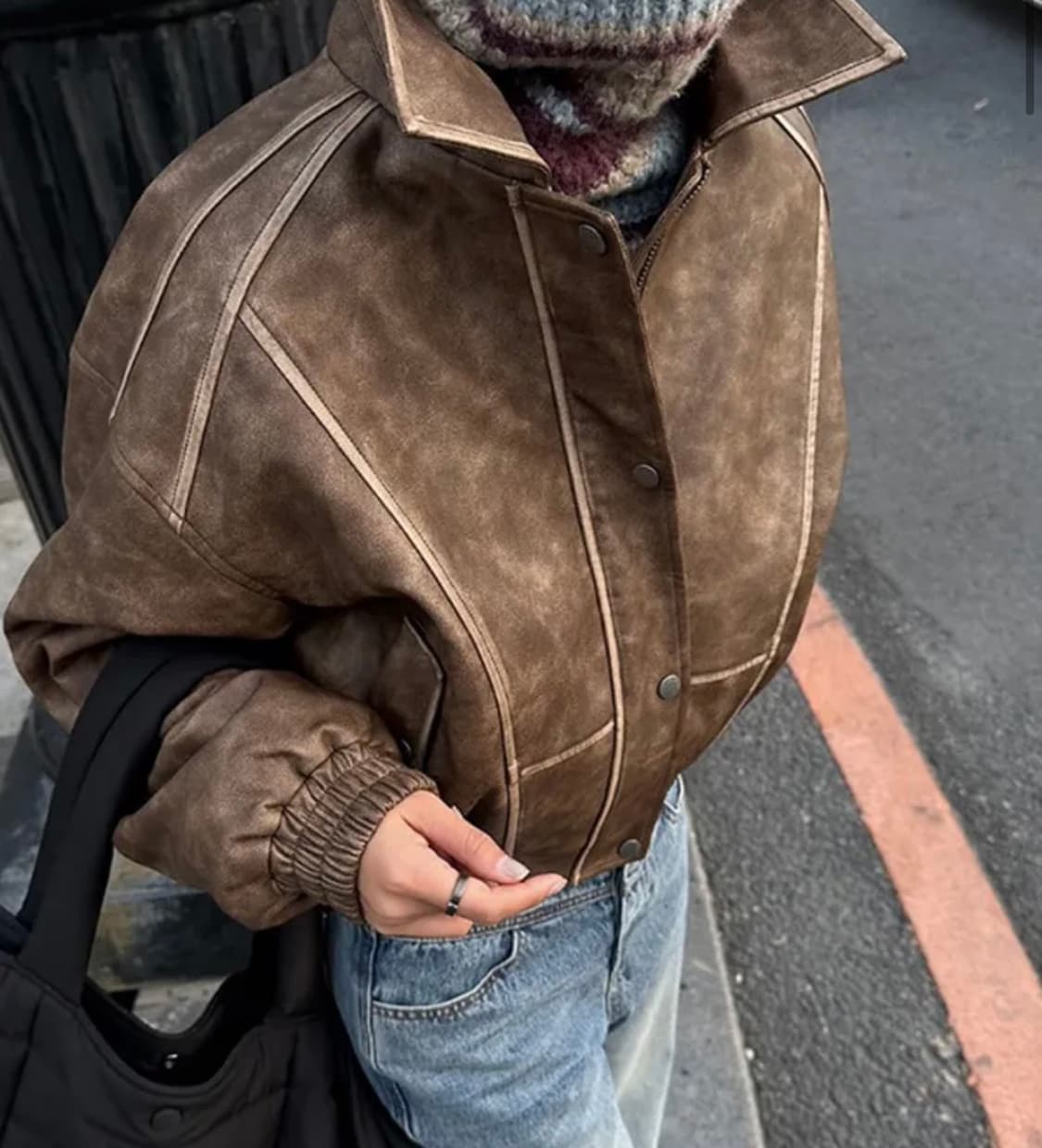빈티지 스타일 가죽 자켓 상품이미지7