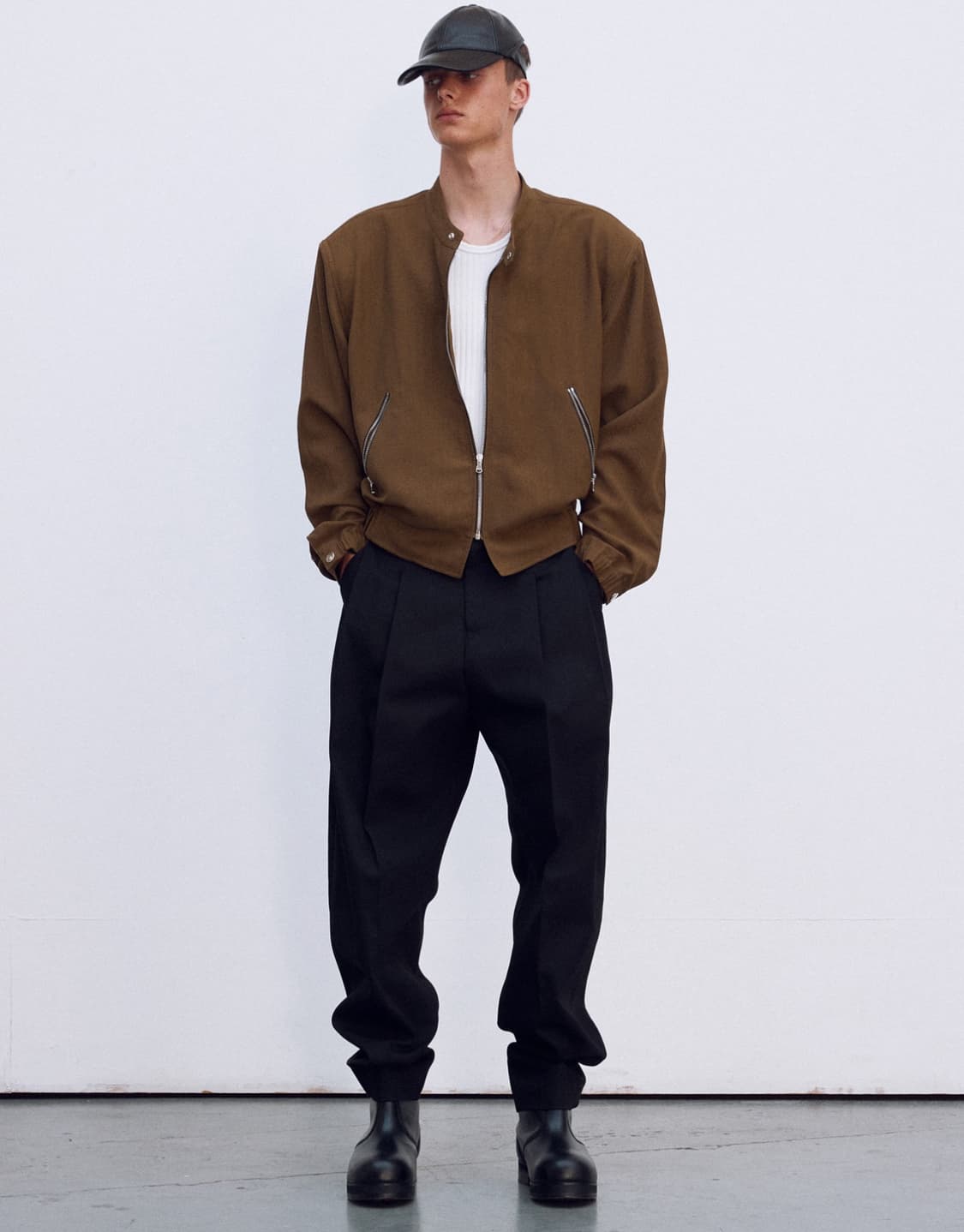 렉토 드릴드 턱 코튼 팬츠 M 상품이미지1