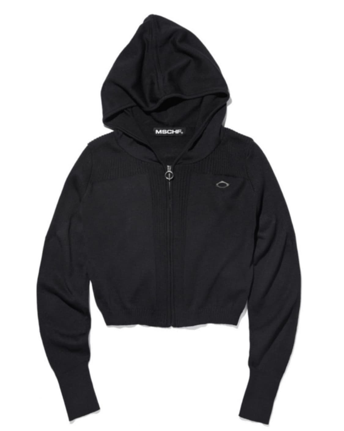 미스치프 23fw Rhombus knitted hoodie black 상품이미지1