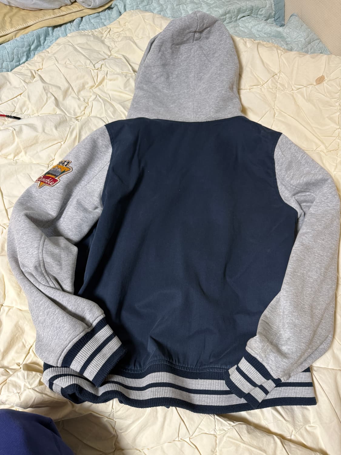 Jeep 네이비 배색 후드 야구 점퍼 M 5만 상품이미지3