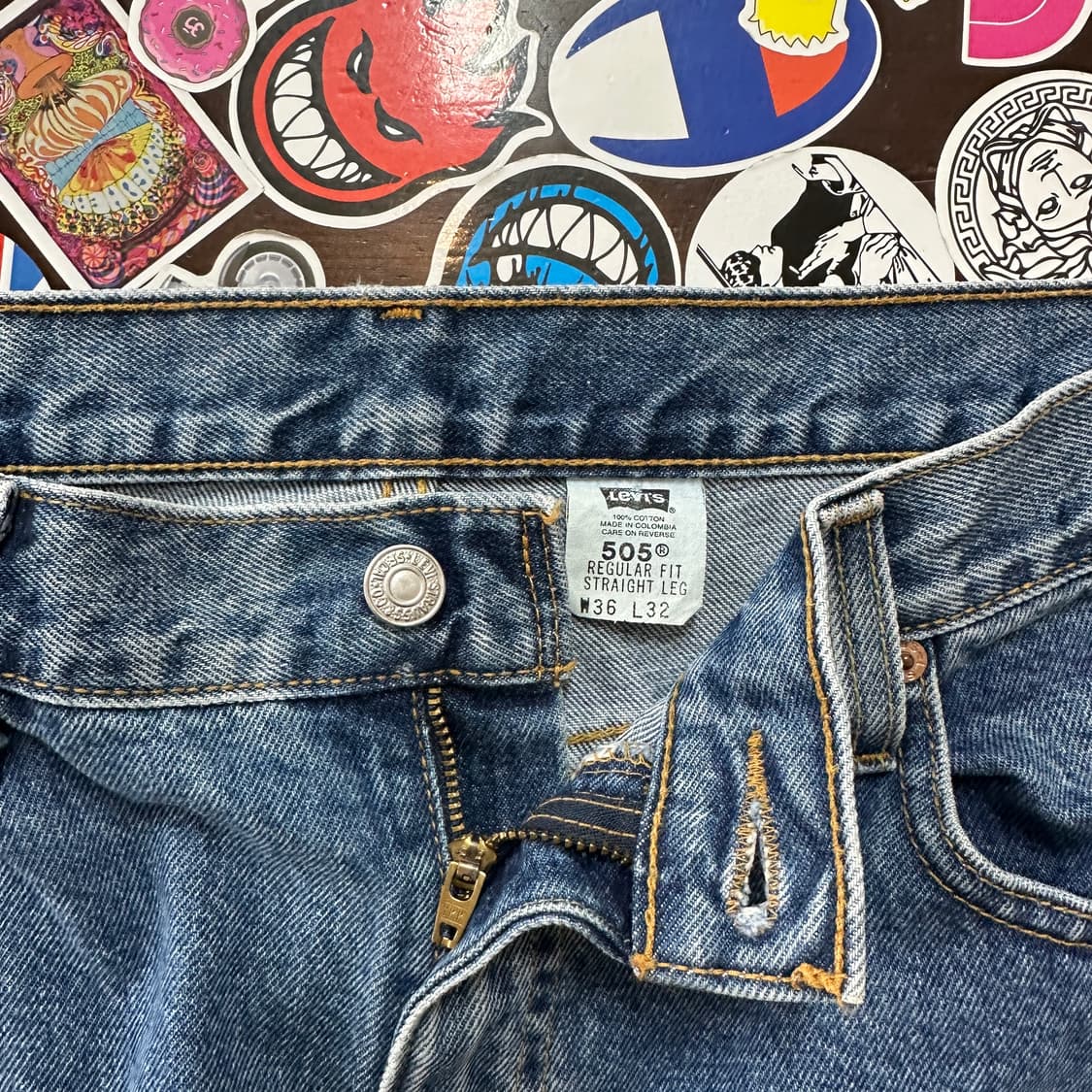 Early 00s 리바이스 505 블루 진 데님 팬츠 36 상품이미지7
