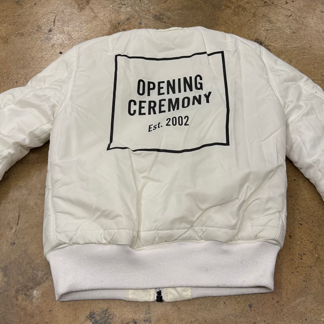 [정품] 오프닝 세레모니 알파인더스트리 아이보리 봄버 자켓 b14 상품이미지3
