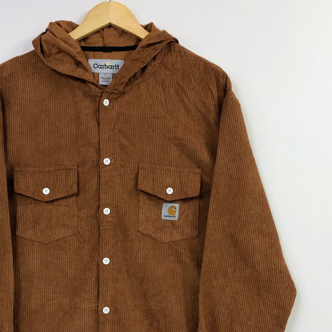 L 칼하트 코듀로이 후드 셔츠자켓 상품이미지1