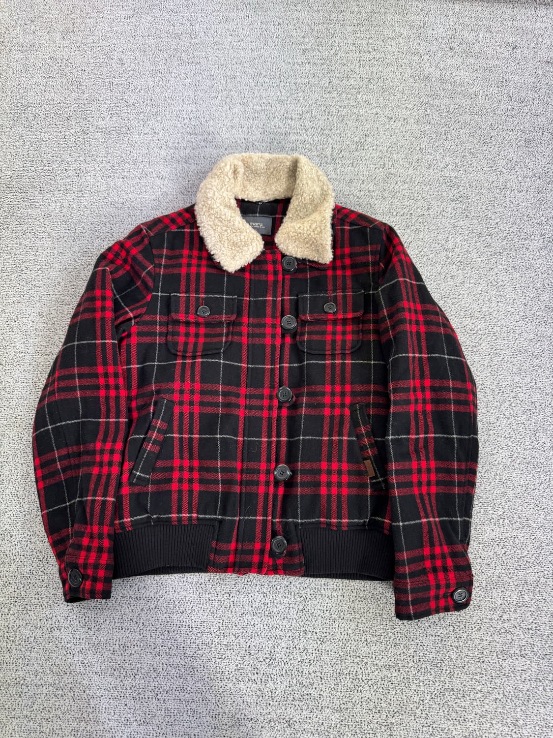 체크 무스탕 상품이미지6