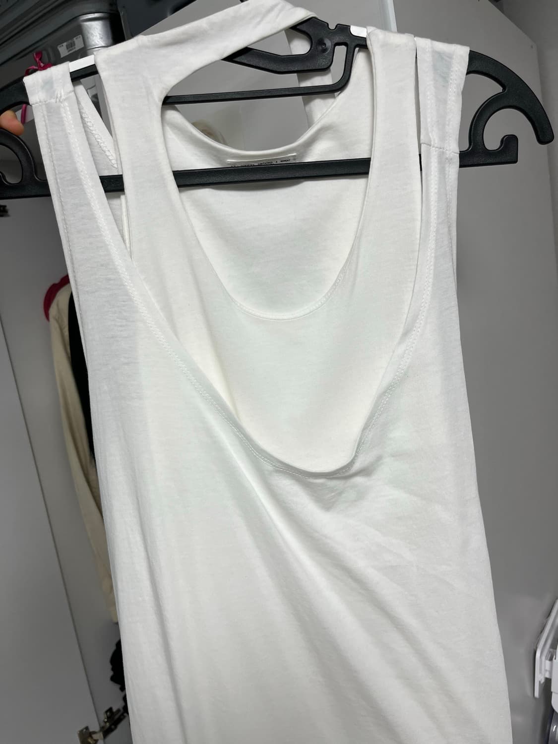 NACHE 나체 레이어드 원피스 화이트 상품이미지8