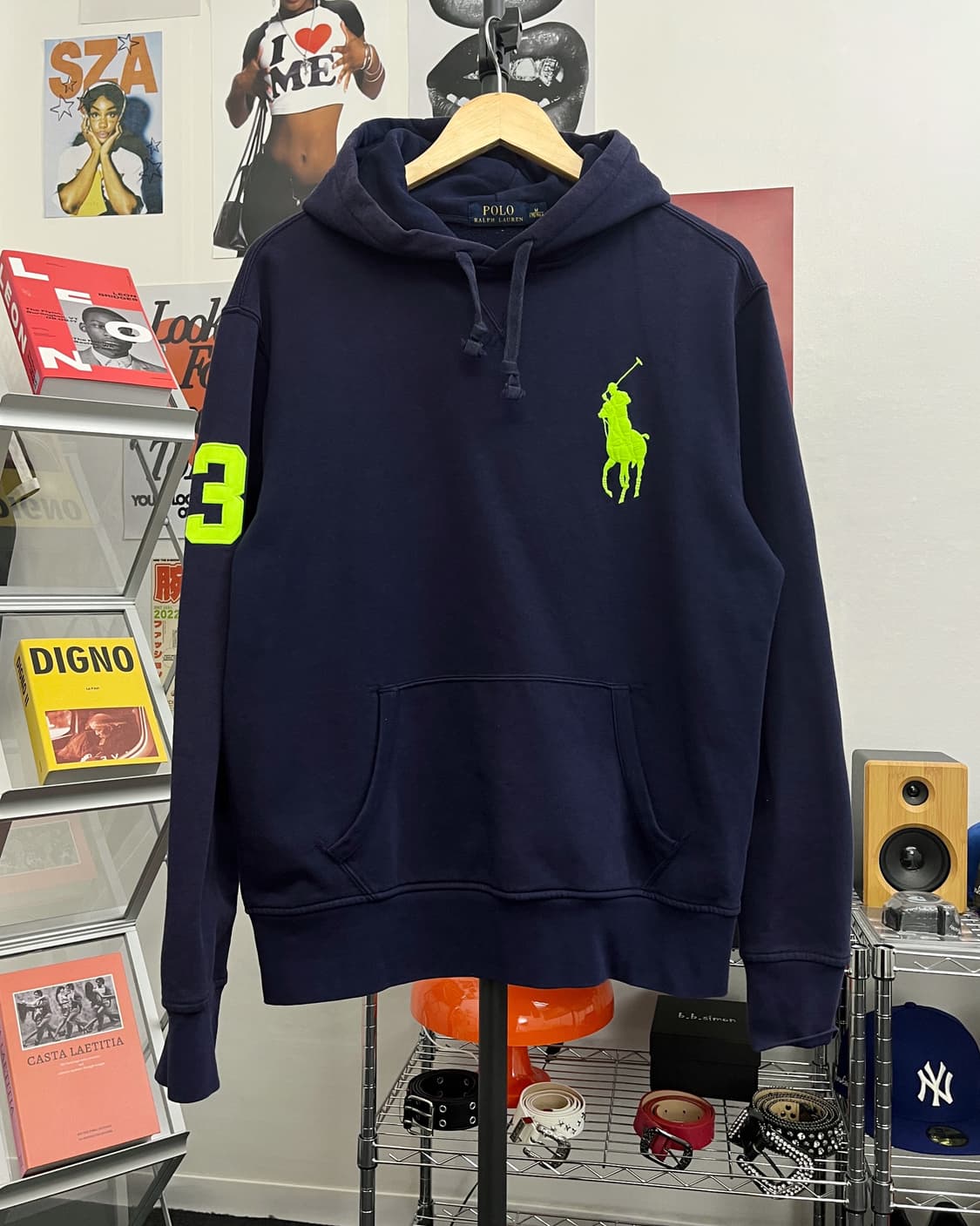 폴로 빅포니 네이비 후드티 상품이미지5