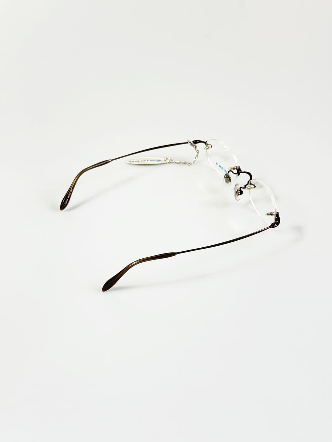 IGEN 무테 오벌 다크브라운 메탈 프레임 빈티지 안경 상품이미지4