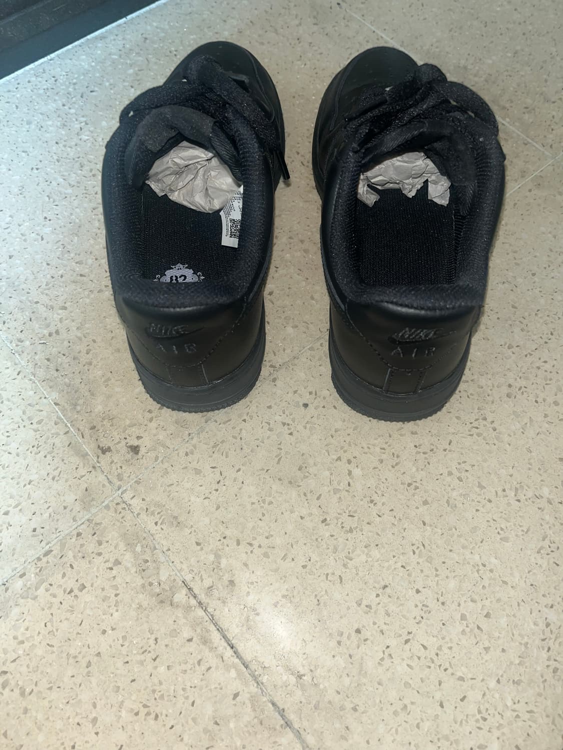 나이키 에어포스 블랙 검정 올검포스 225 상품이미지4