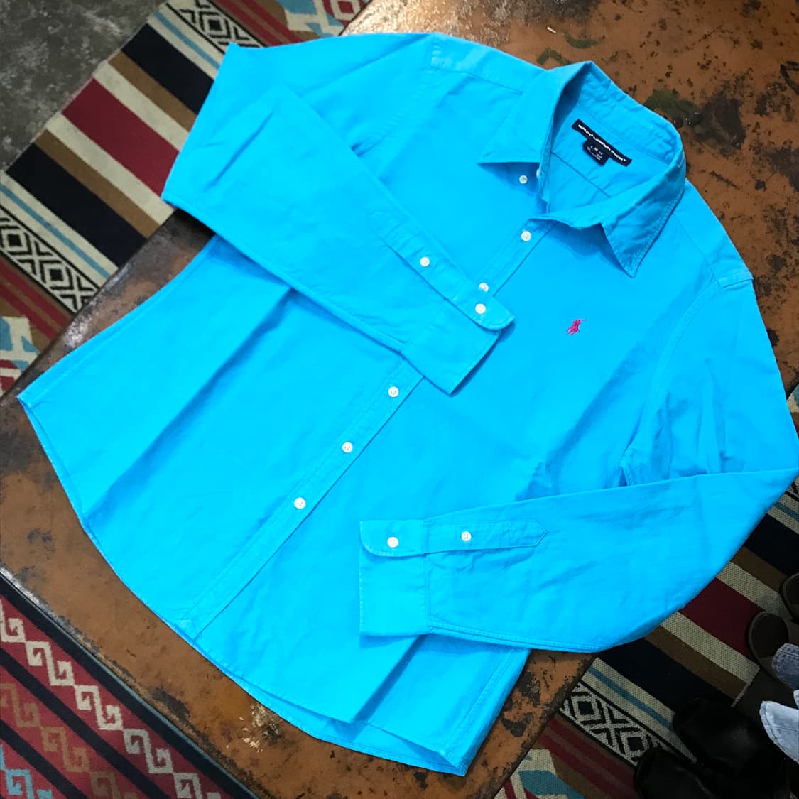 폴로랄프로렌 딥 블루민트 옥스포드 셔츠 여성 55 66 사이즈 상품이미지2