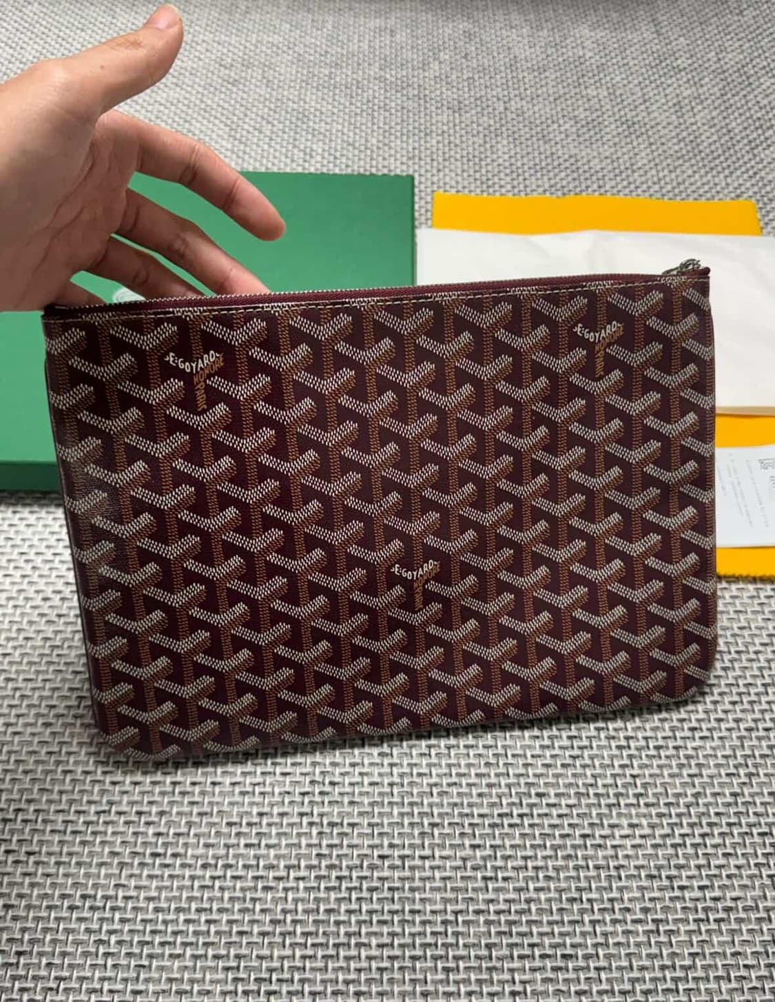 고야드 세나 클러치 버건디 mm 상품이미지2