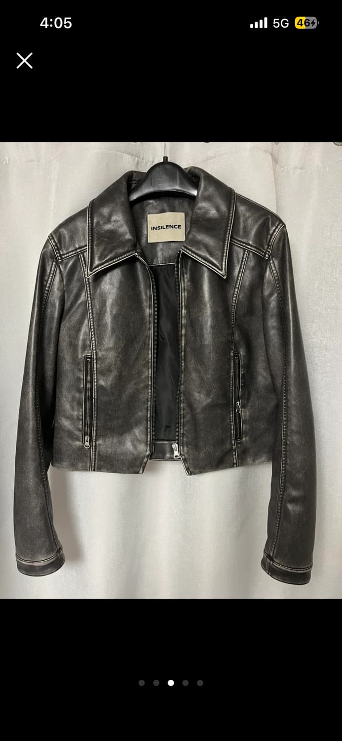 인사일런스 우먼 워시드 에코 레더 점퍼 상품이미지3