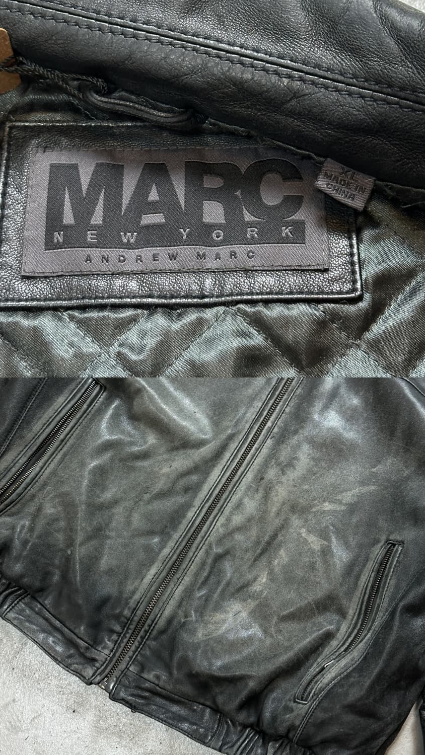 90's 빈티지 레더 봄버 자켓 빈티지 레더 자켓 상품이미지9