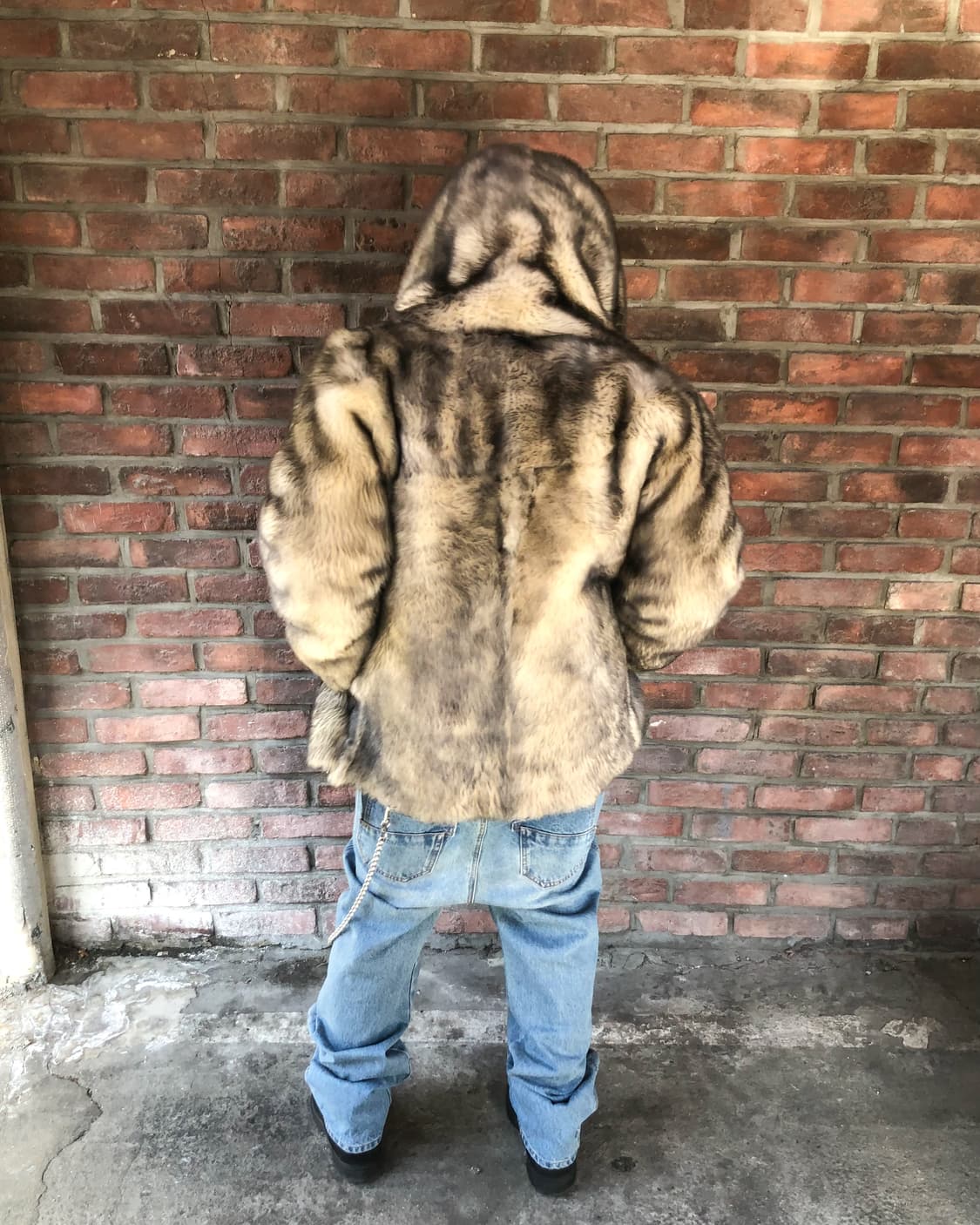 글리시네 키노시타 램스킨 후드 퍼 자켓 상품이미지2