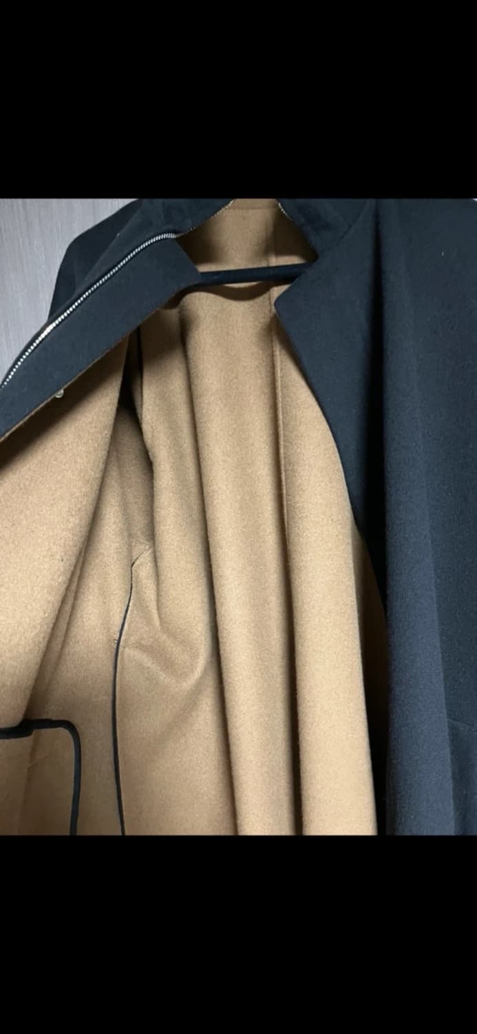 디올 남성 블랙 오버핏 코트 상품이미지2