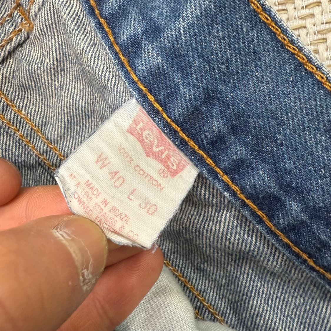 리바이스 505 오렌지탭 데님팬츠 r1981 상품이미지7