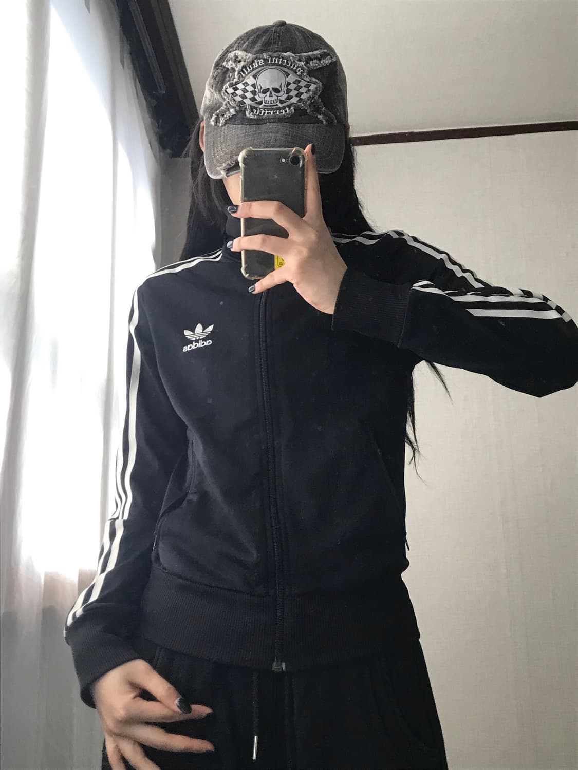 아디다스 블랙 딱붙핏 져지 상품이미지5