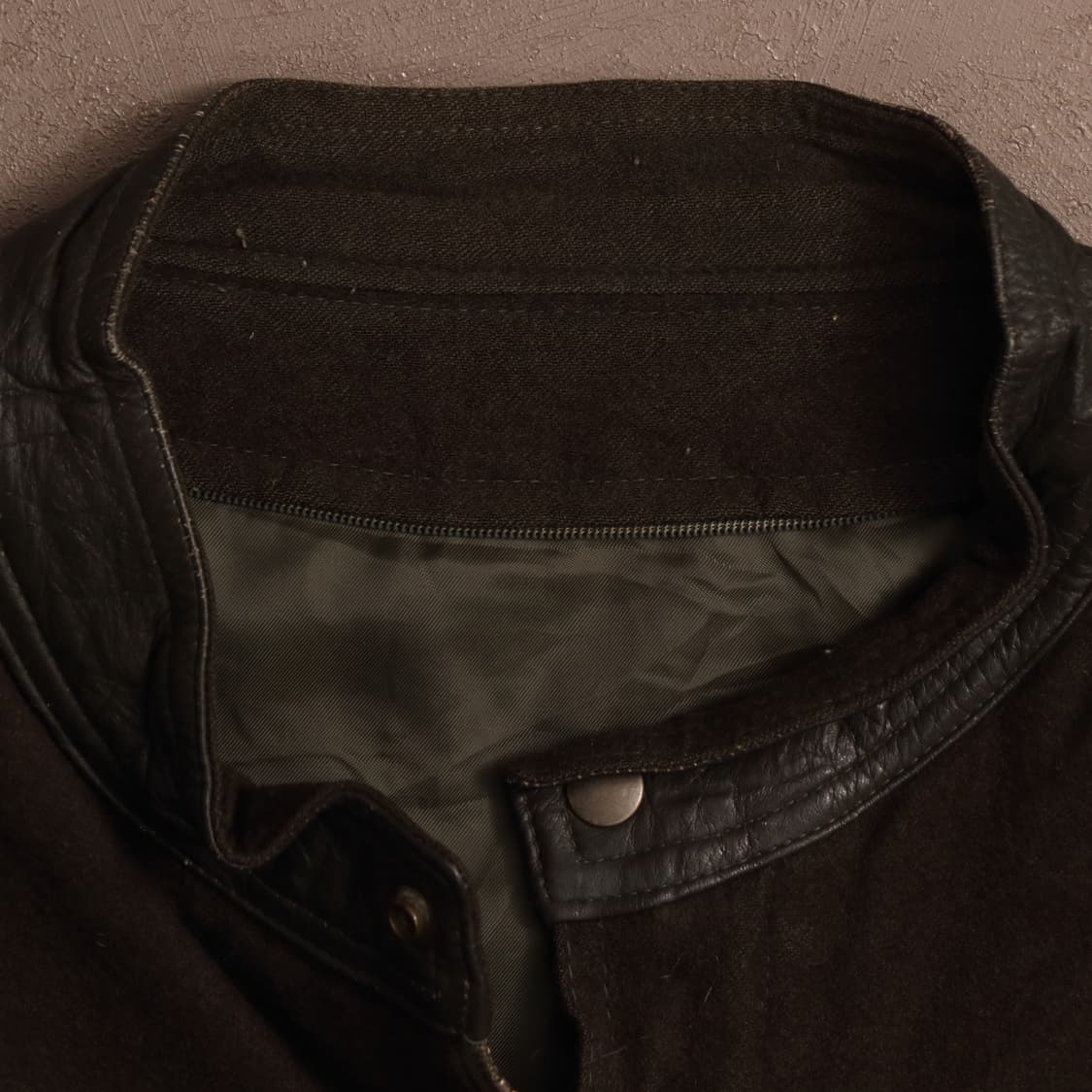 일본빈티지 울 레더 봄버 블루종 자켓 A1497 상품이미지3