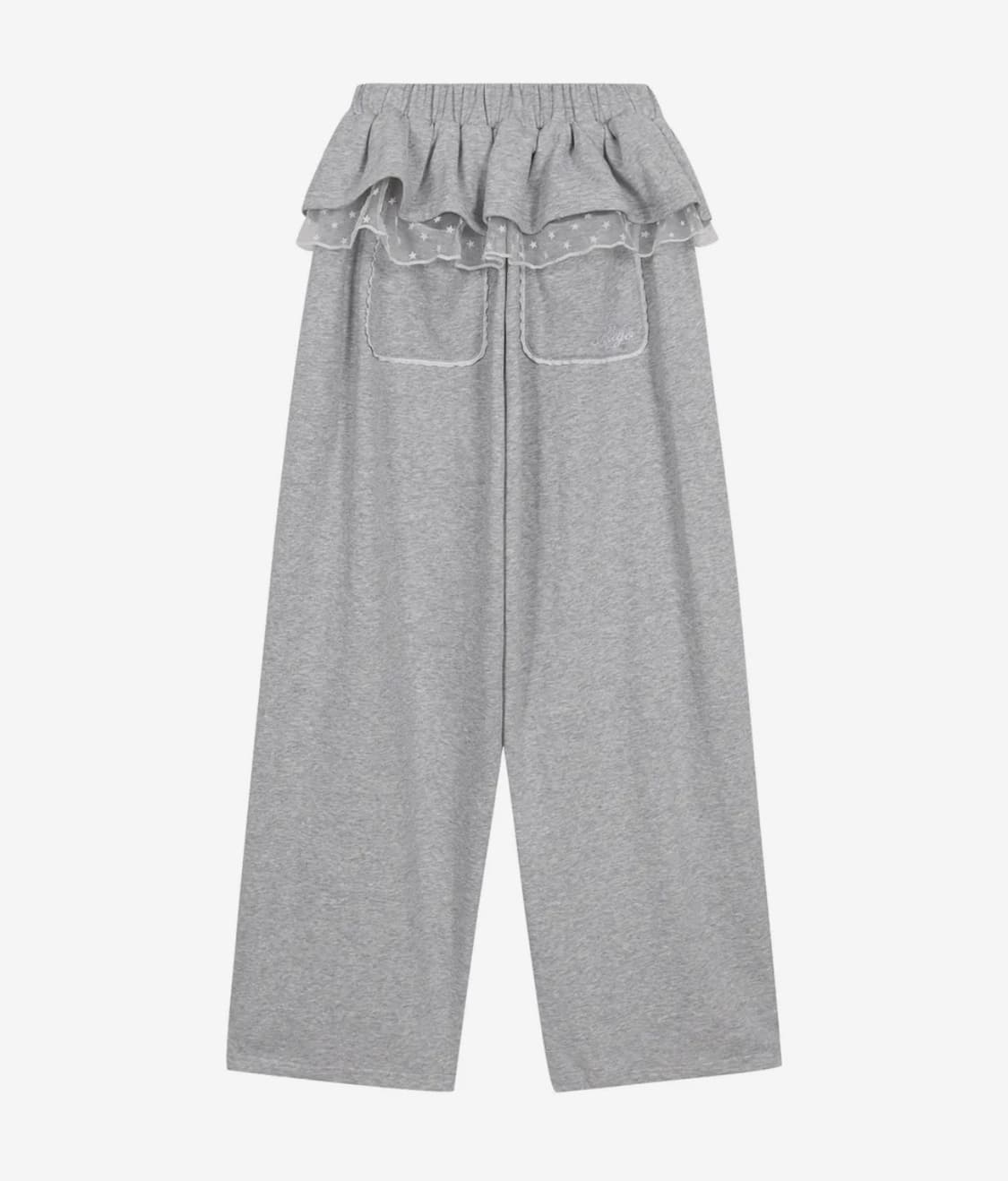 블룸 러플 레이스 스웻 팬츠 그레이 상품이미지2