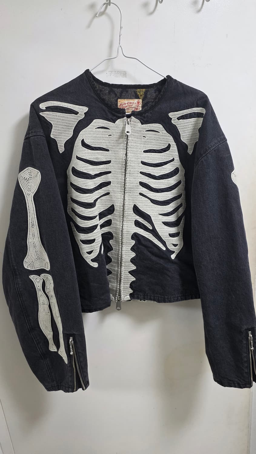 캐피탈 14온즈 블랙 X 블랙 데님 모토크로스 본 자켓 블랙 상품이미지1