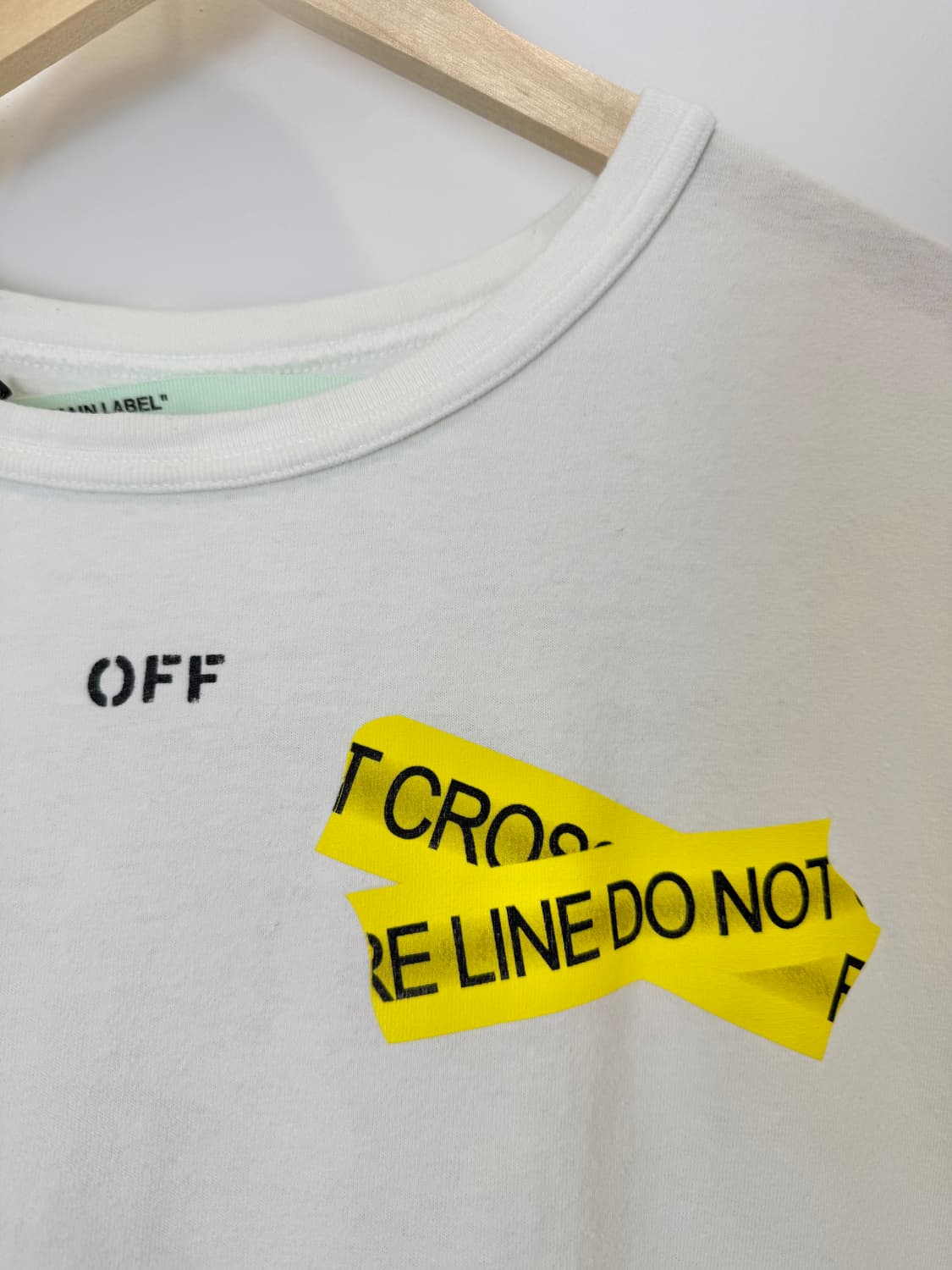 오프화이트 파이어테이프 반팔 화이트 상품이미지6
