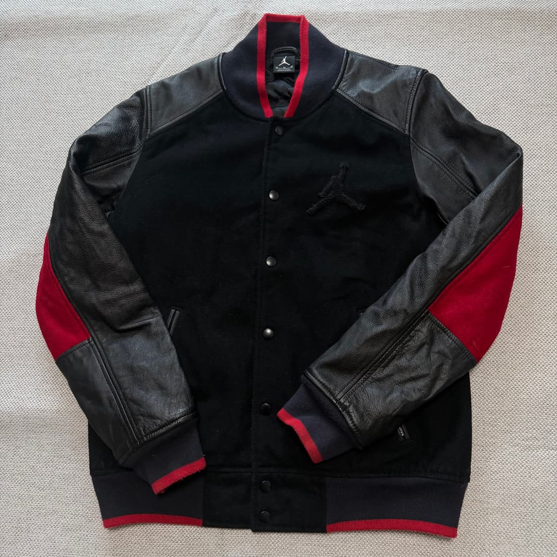 조던 레더 배색 바시티 자켓 상품이미지1