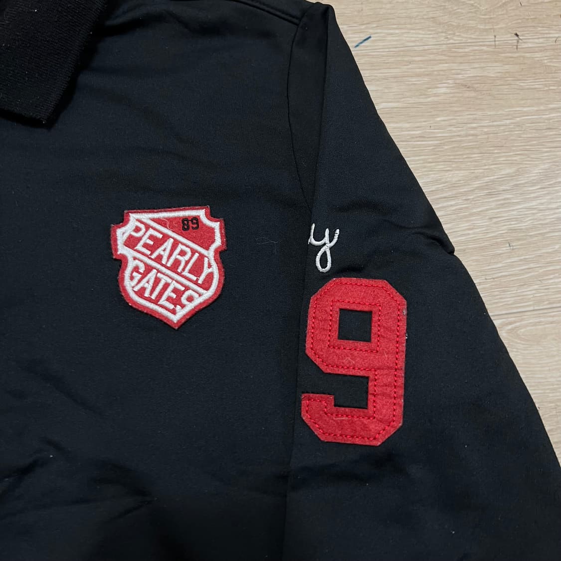 파리게이츠 여성 골프웨어 자수 로고 패치 긴팔 카라티 [블랙] 2사이즈 상품이미지3