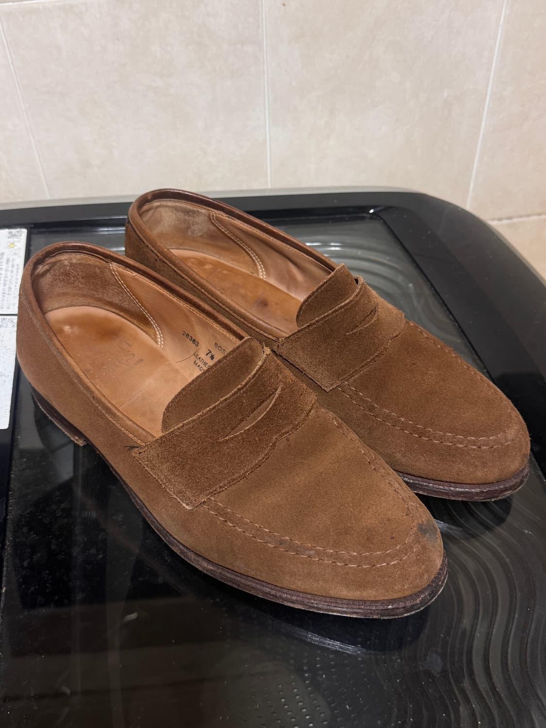 크로켓앤존스 보스턴 스웨이드 로퍼uk 7 반 유니페어/드레익스/알든/에드 상품이미지5