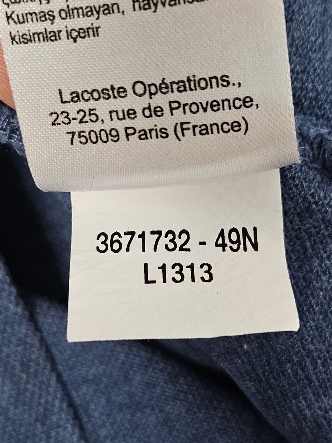 라코스테 클래식핏 블루 긴팔 카라티 티셔츠 pk 폴로 슬리브 M 남성 상품이미지5