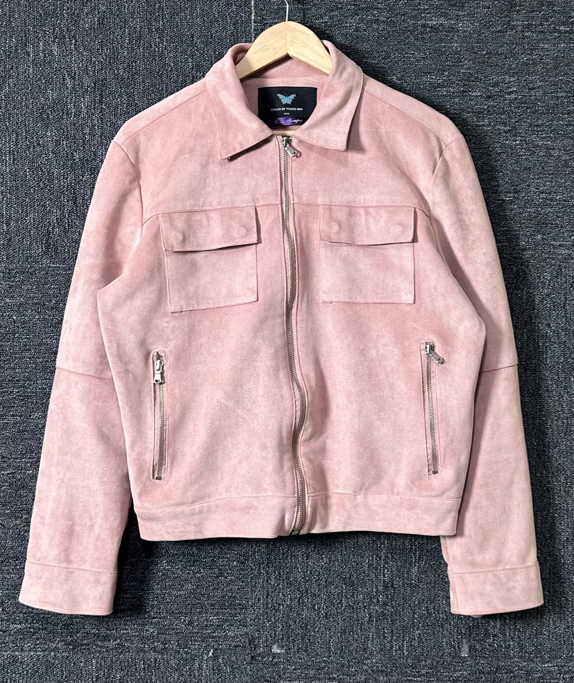 디자인 바이 영민 핑크 스웨이드 자켓 M 상품이미지1