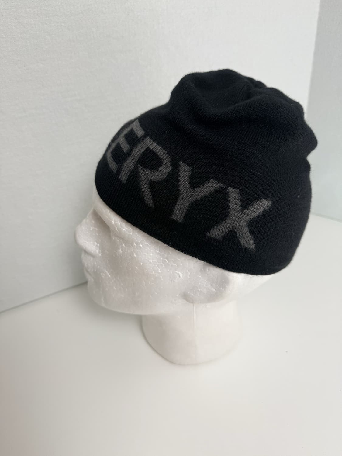 아크테릭스 로고 패턴 울 비니 워드헤드 블랙 상품이미지3