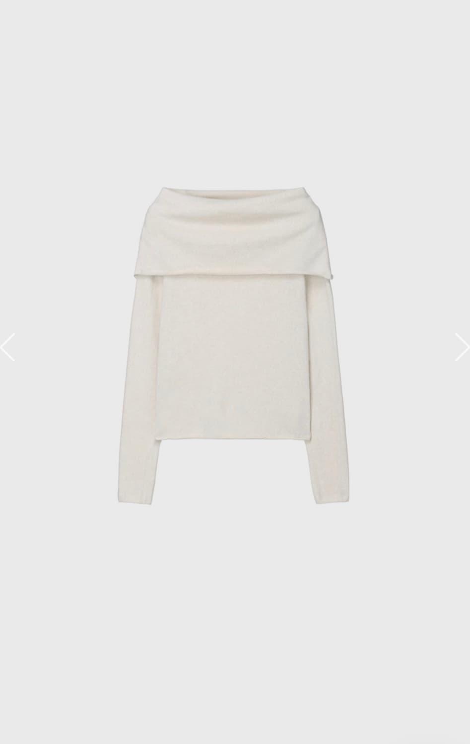 [새상품] Monoha 모노하 케이프 레이어드 니트 아이보리 상품이미지5