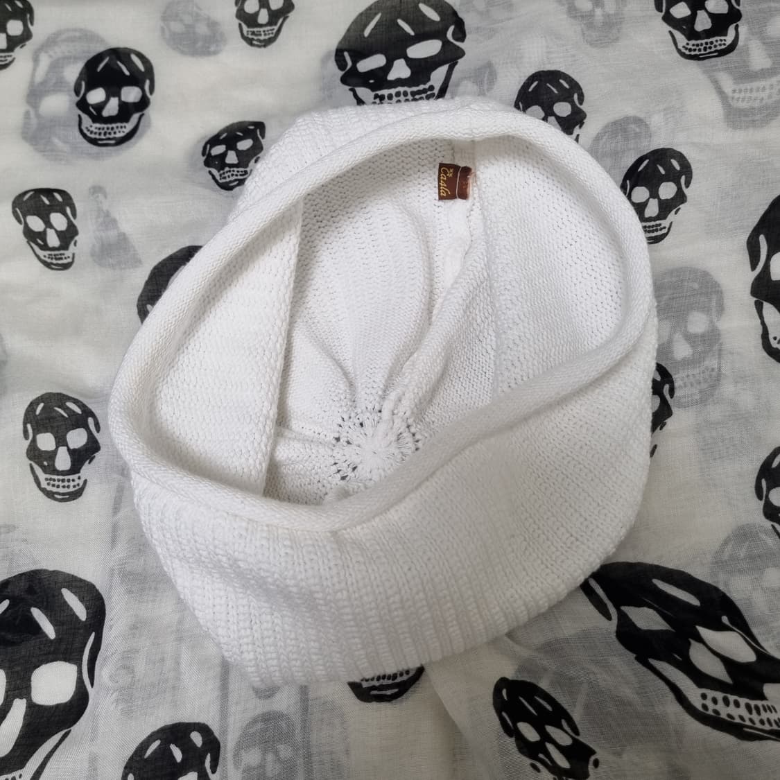 CA4LA 니트 비니 화이트 상품이미지3