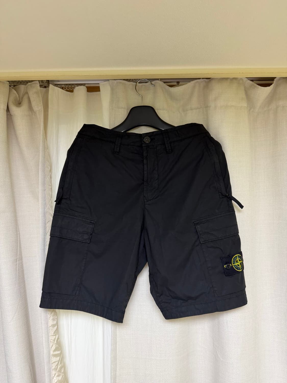 스톤아일랜드 카고 블랙 팬츠 반바지 상품이미지1