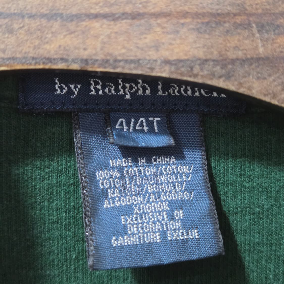 폴로랄프로렌 키즈 코튼 풀오버 하프집업 4T 상품이미지3