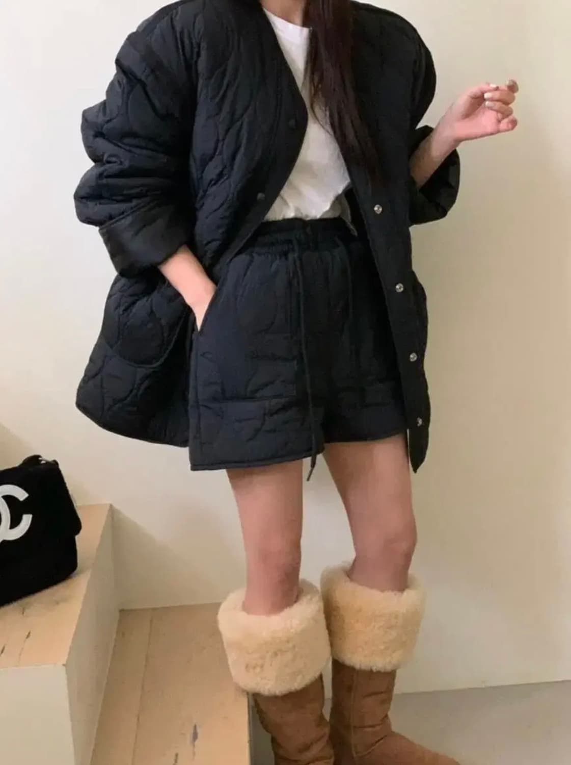 레브시티 퀼팅스트링점퍼Set 상품이미지2