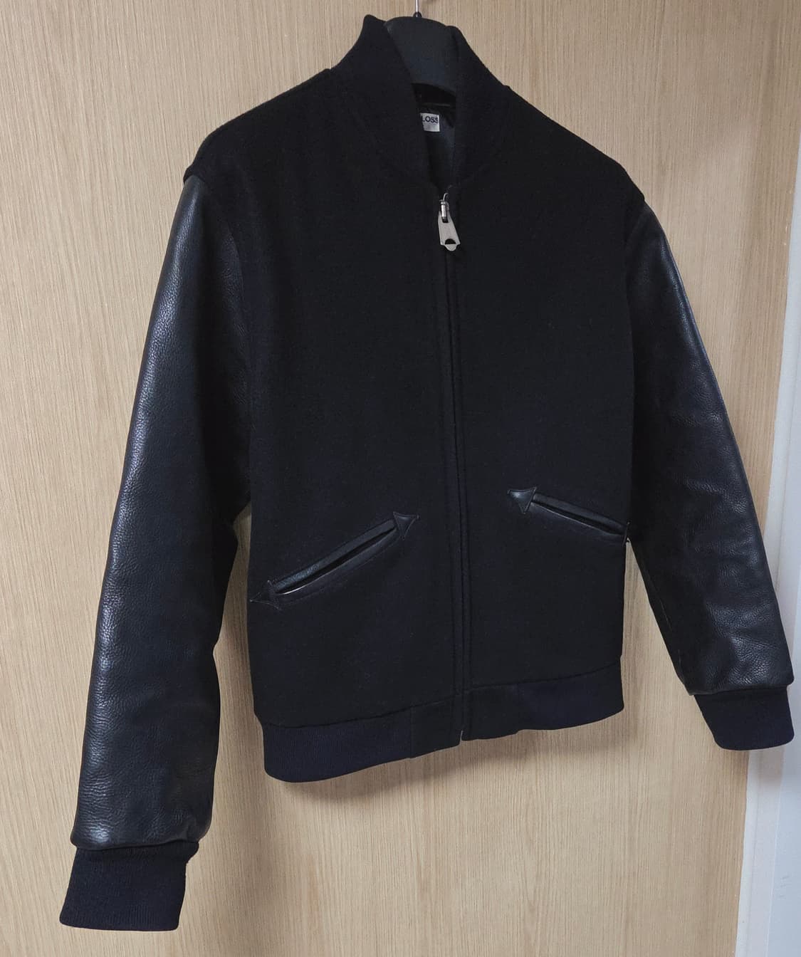 (착샷) 헤리티지플로스 레더 바시티 자켓 상품이미지3