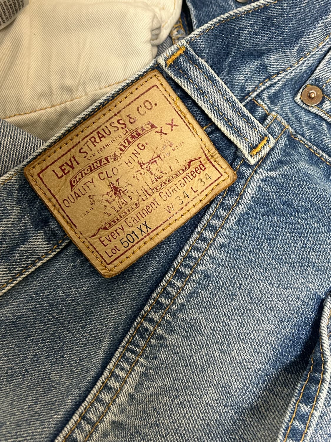 LVC 47501-0192 moonrock 셀비지 데님팬츠 W34 L34 상품이미지3