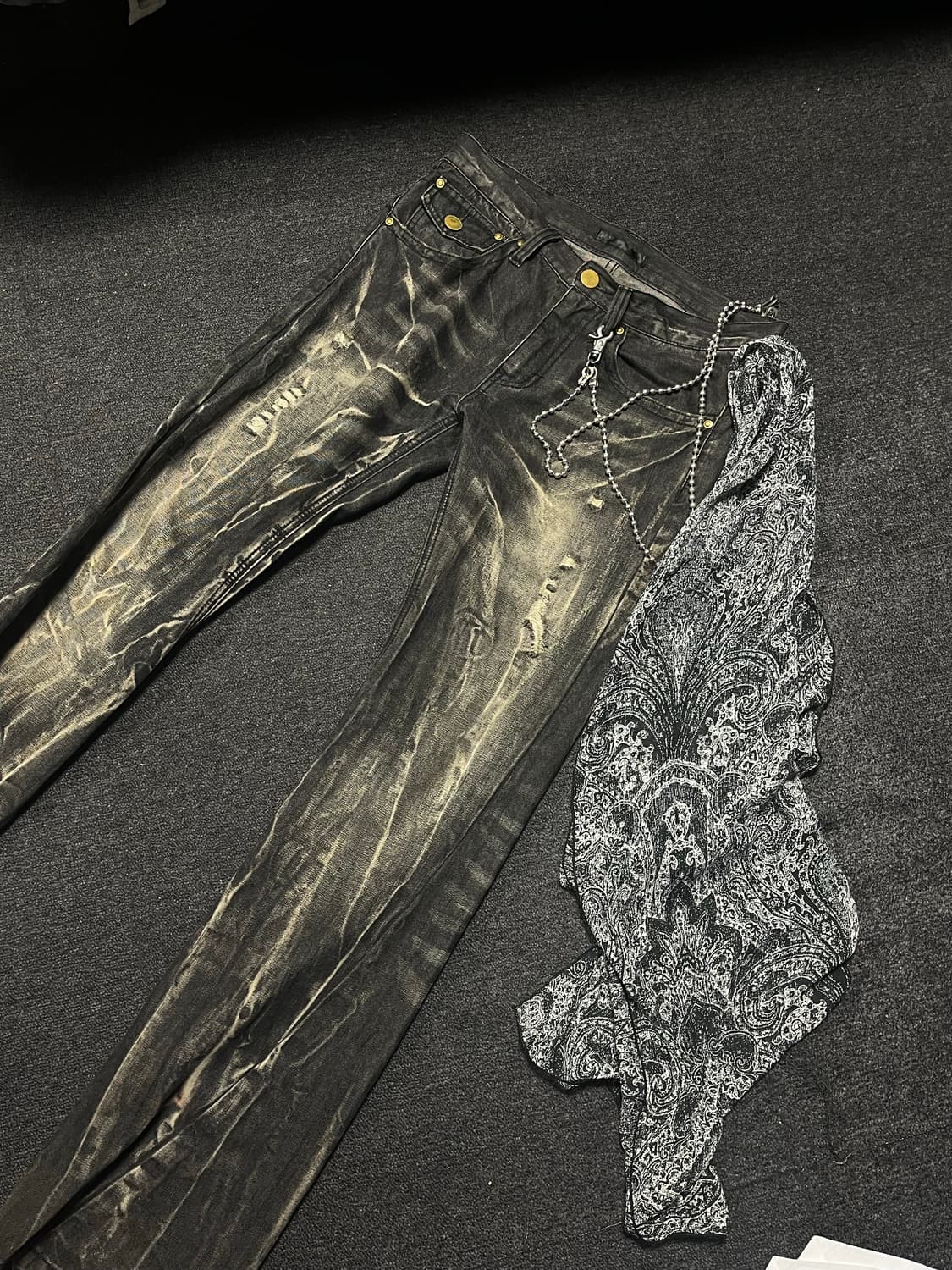Silk punk gothic scarf 상품이미지2